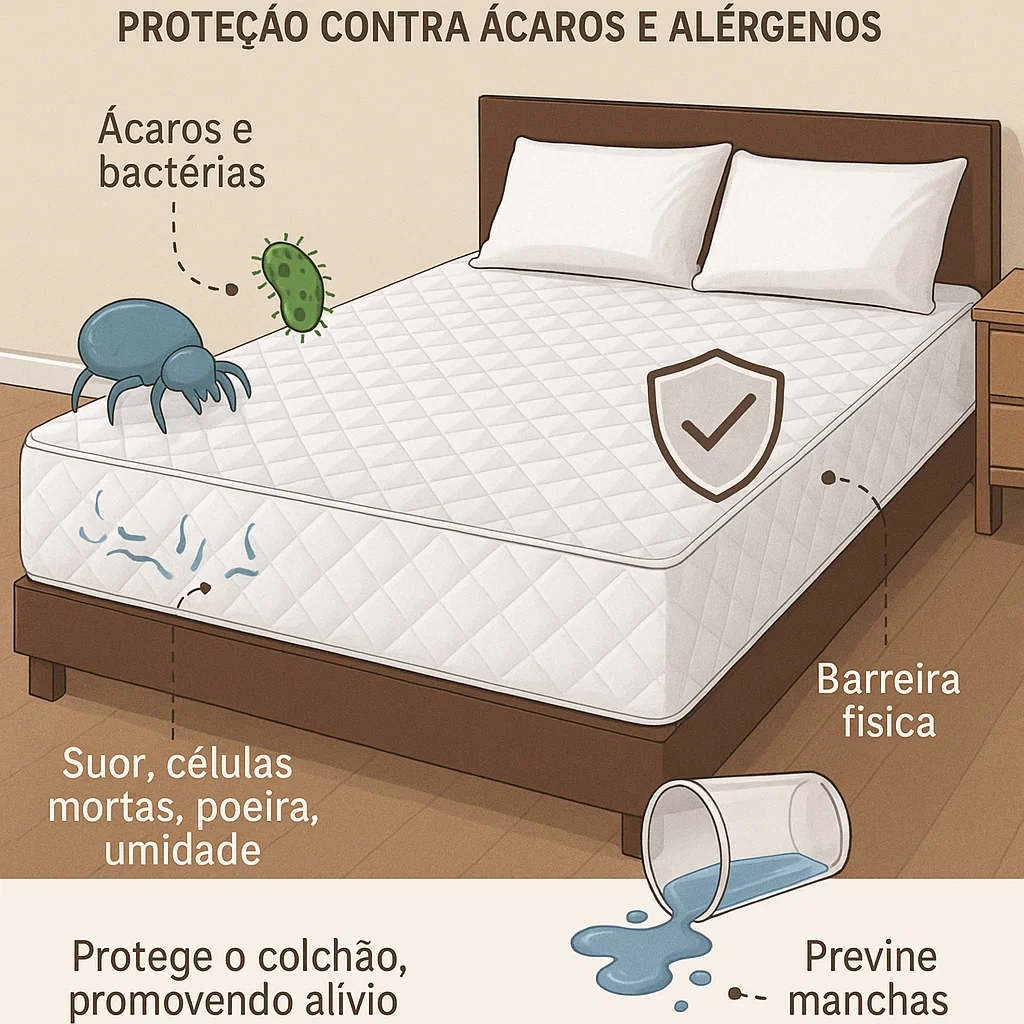 Capa de Colchão Impermeável Matelada com Elástico Blackzig