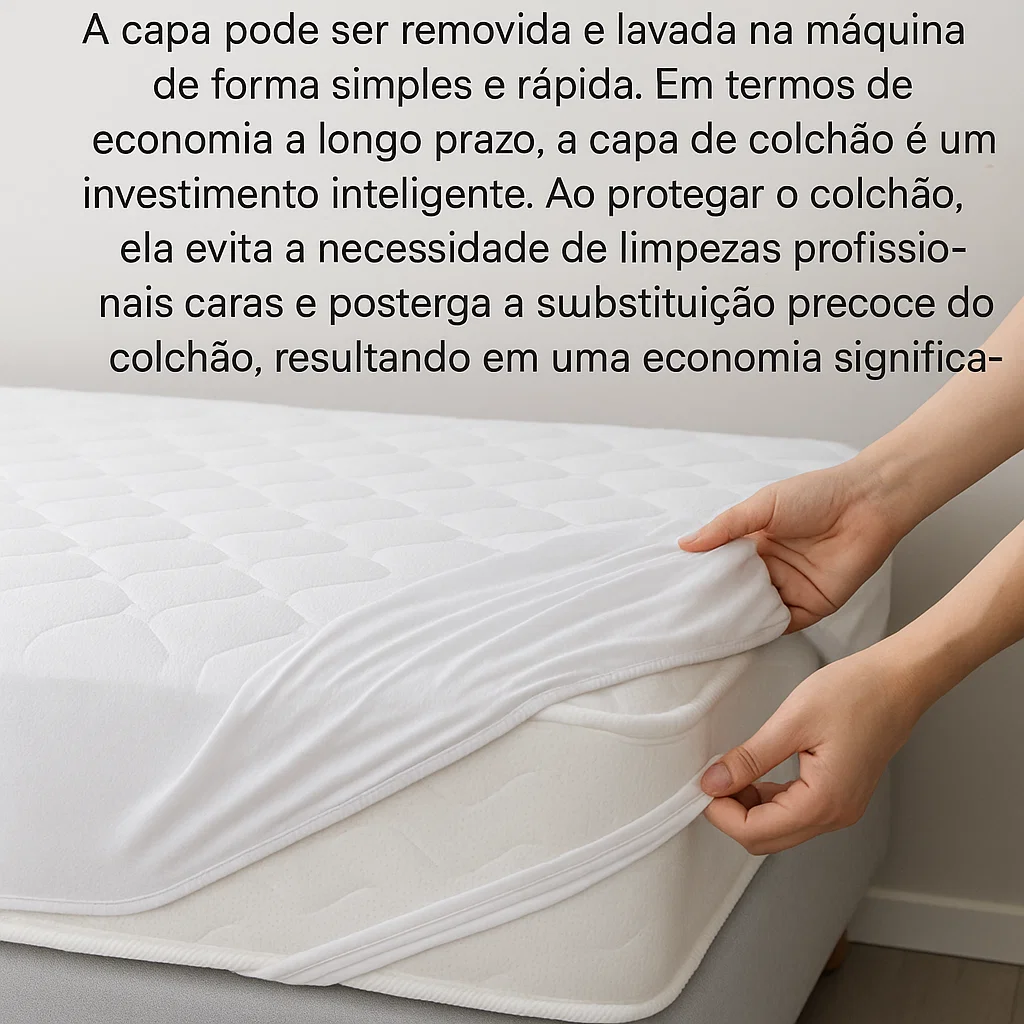 Capa de Colchão Impermeável Matelada com Elástico Blackzig